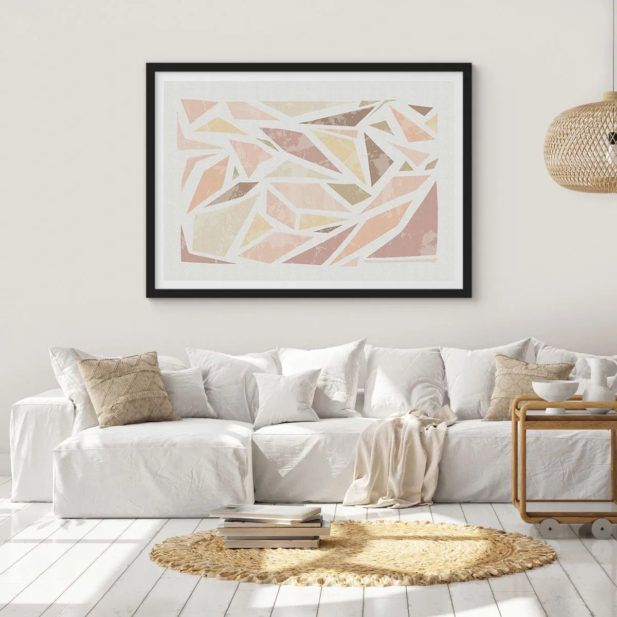 Poster in cornice nera - Composizione da vetrata - 91x61 cm