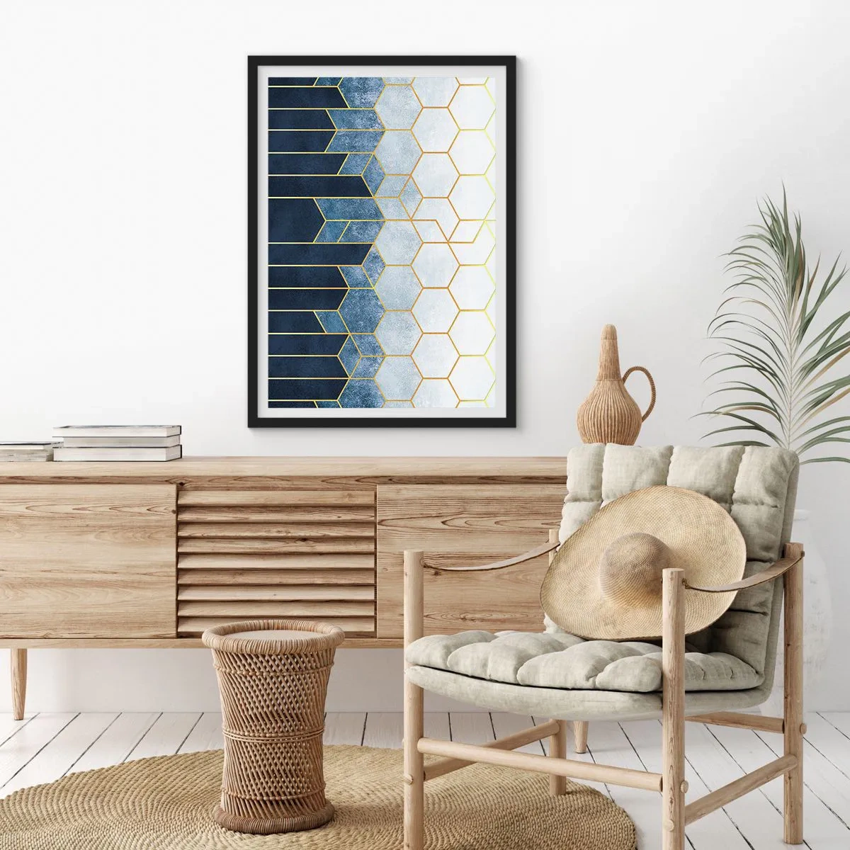 Poster in cornice nera - Composizione a ritmo sincopato - 70x100 cm