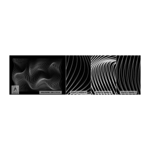 Campione di Fotomurale Premium Canvas - La danza della luce nello spazio - 3D, Linee, Moderno - 100x30 cm