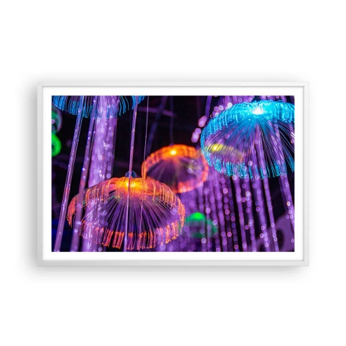 Poster in cornice bianca - Fontane di luce - 91x61 cm