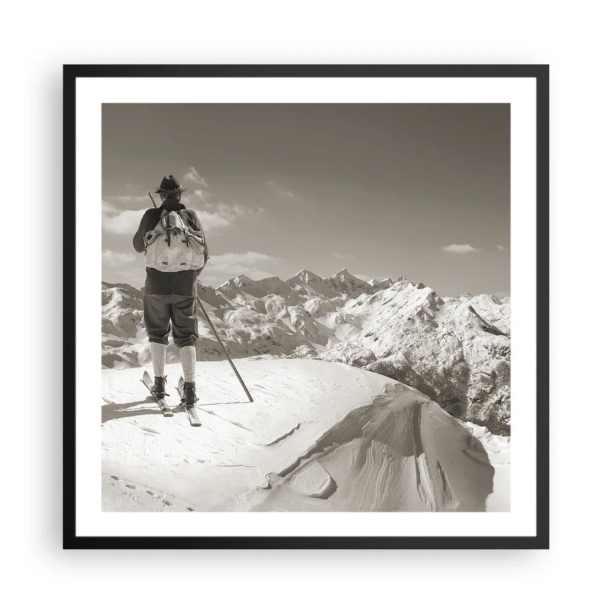 Poster in cornice nera - E i monti sono immutabili - 60x60 cm