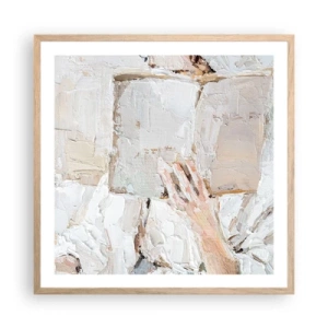 Poster in cornice rovere chiaro - In un altro mondo - 60x60 cm