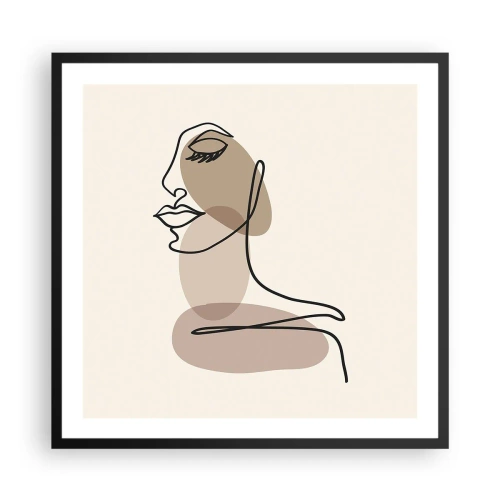Poster in cornice nera - La linea sicura della bellezza - 60x60 cm