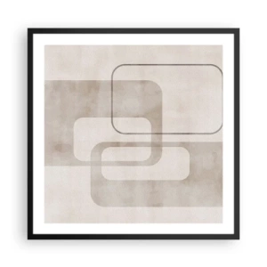 Poster in cornice nera - Giunti geometrici - 60x60 cm