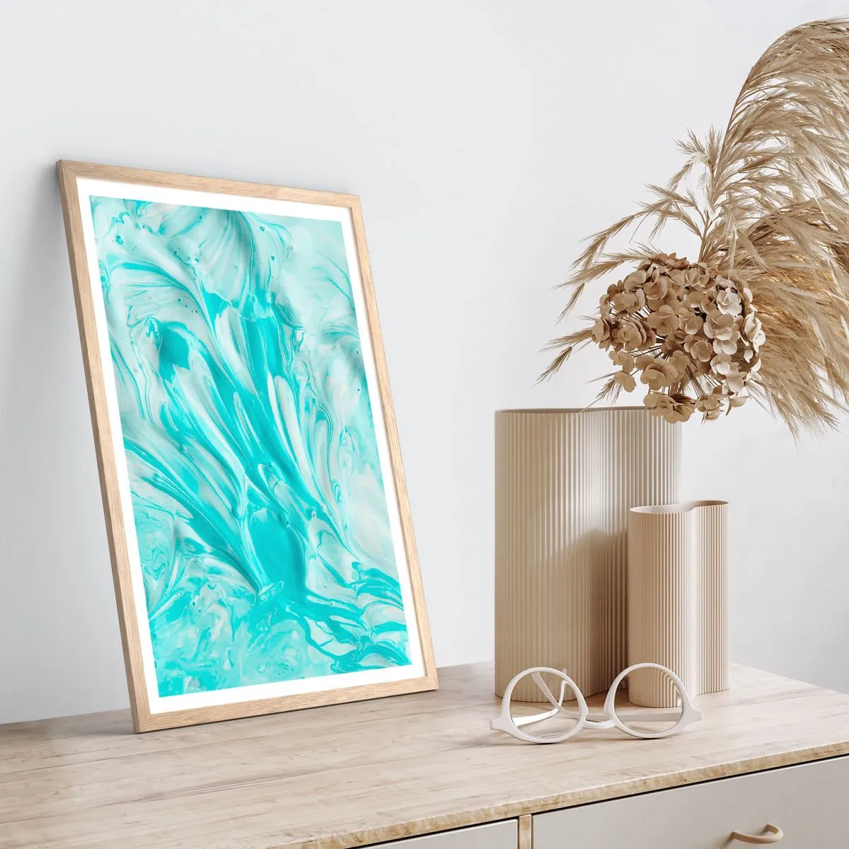 Poster in cornice rovere chiaro - Insieme per sempre - 40x50 cm