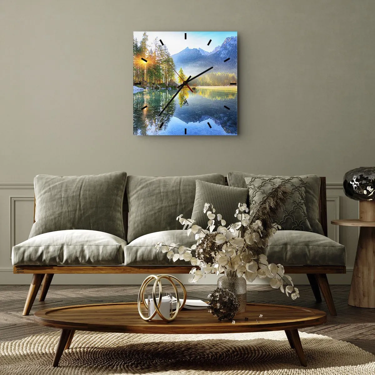 Orologio da parete - Orologio in Vetro - Maestà e dolcezza - 40x40 cm