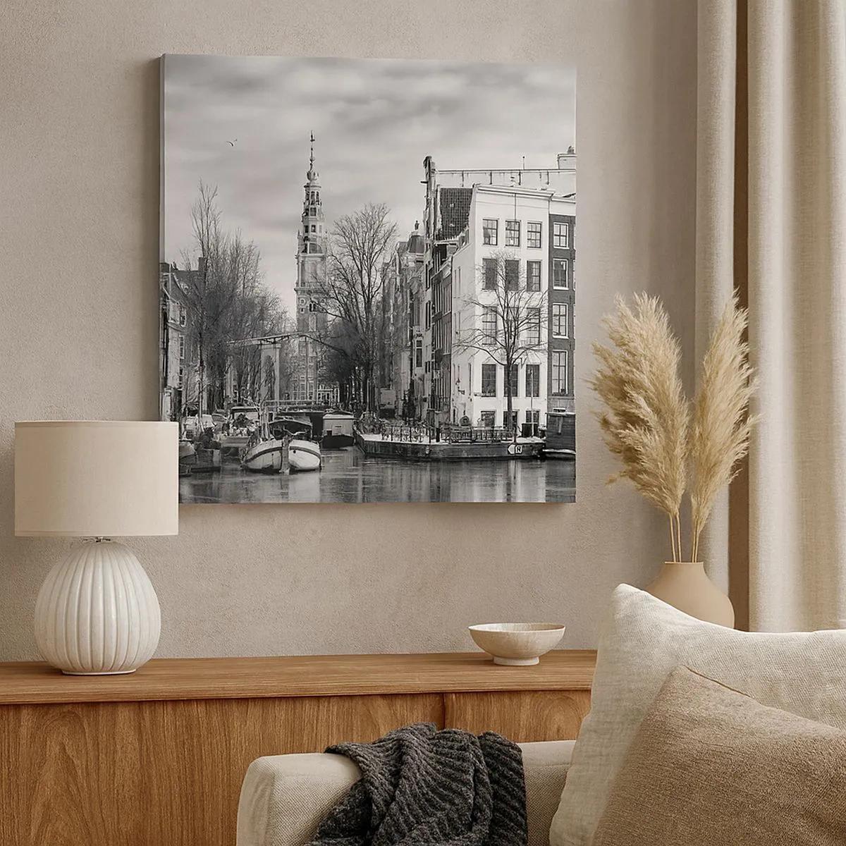 Quadro su tela - Stampe su Tela - Atmosfera di Amsterdam - 30x30 cm