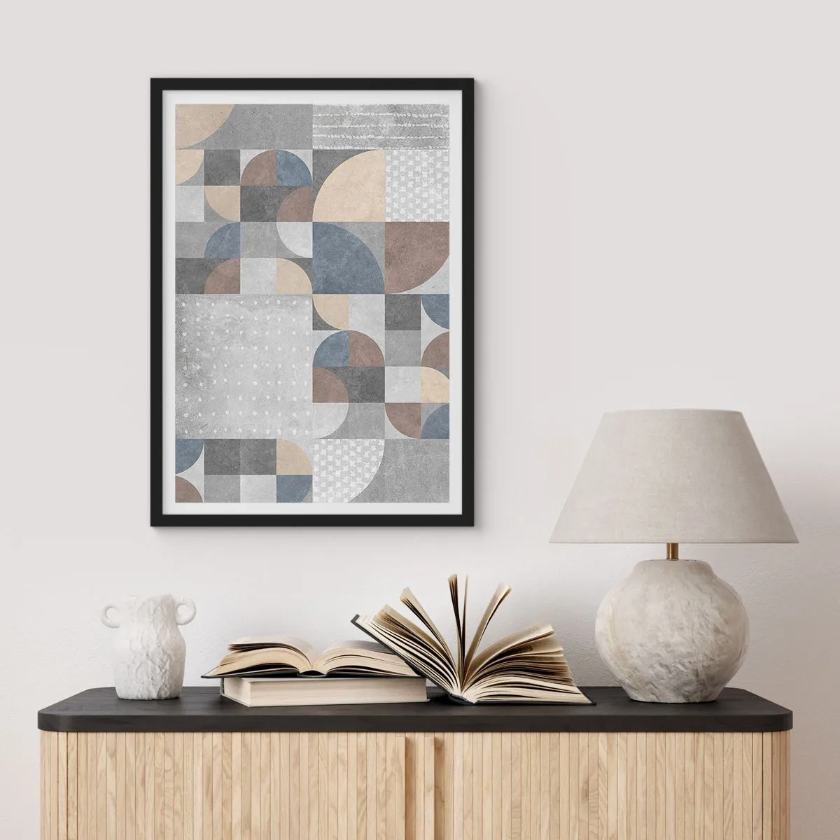 Poster in cornice nera - Fantasia di ceramica - 40x50 cm