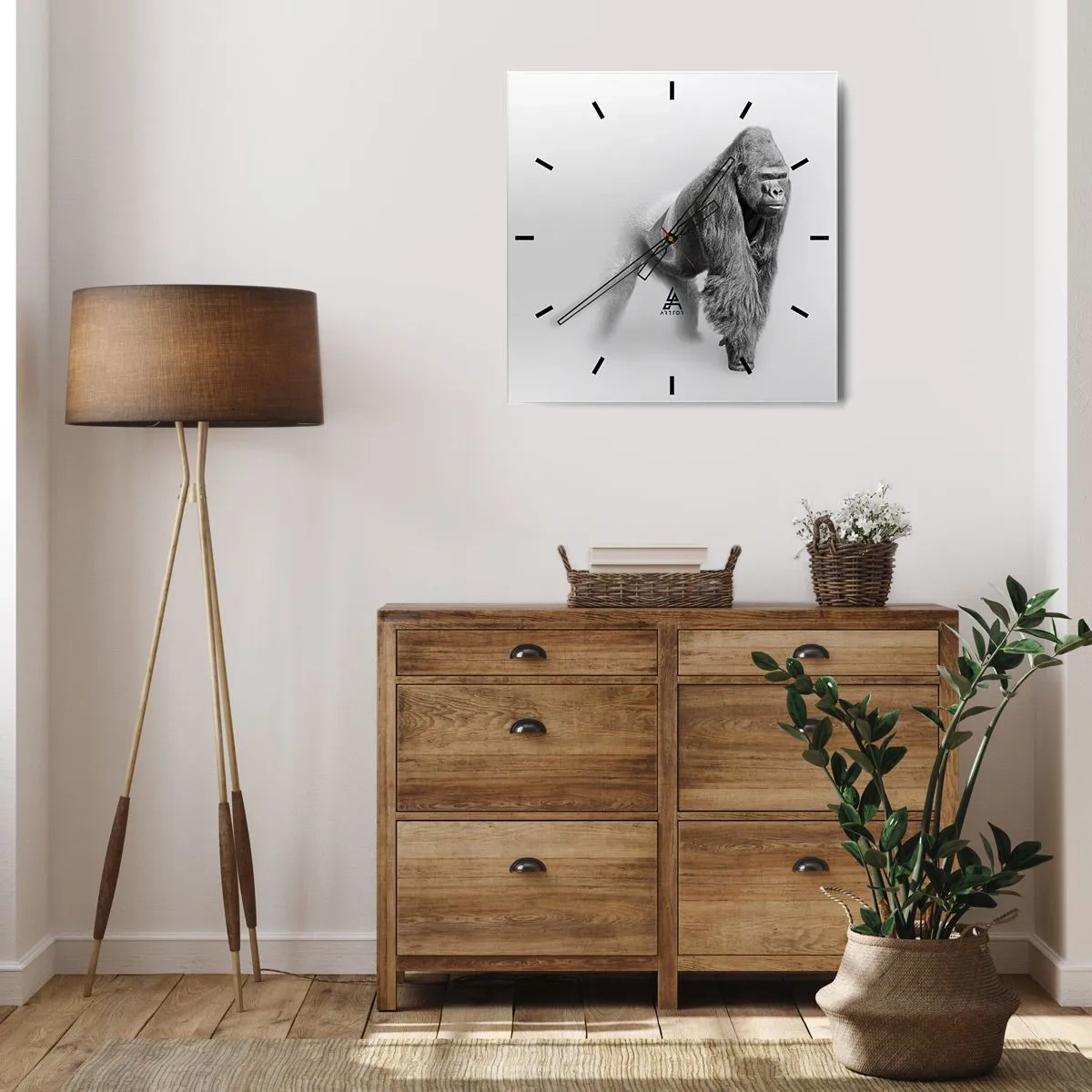 Orologio da parete - Orologio in Vetro - Sicuro della propria forza - 40x40 cm