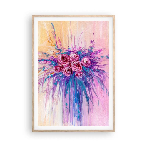 Poster in cornice rovere chiaro - Fontana rosa - 70x100 cm