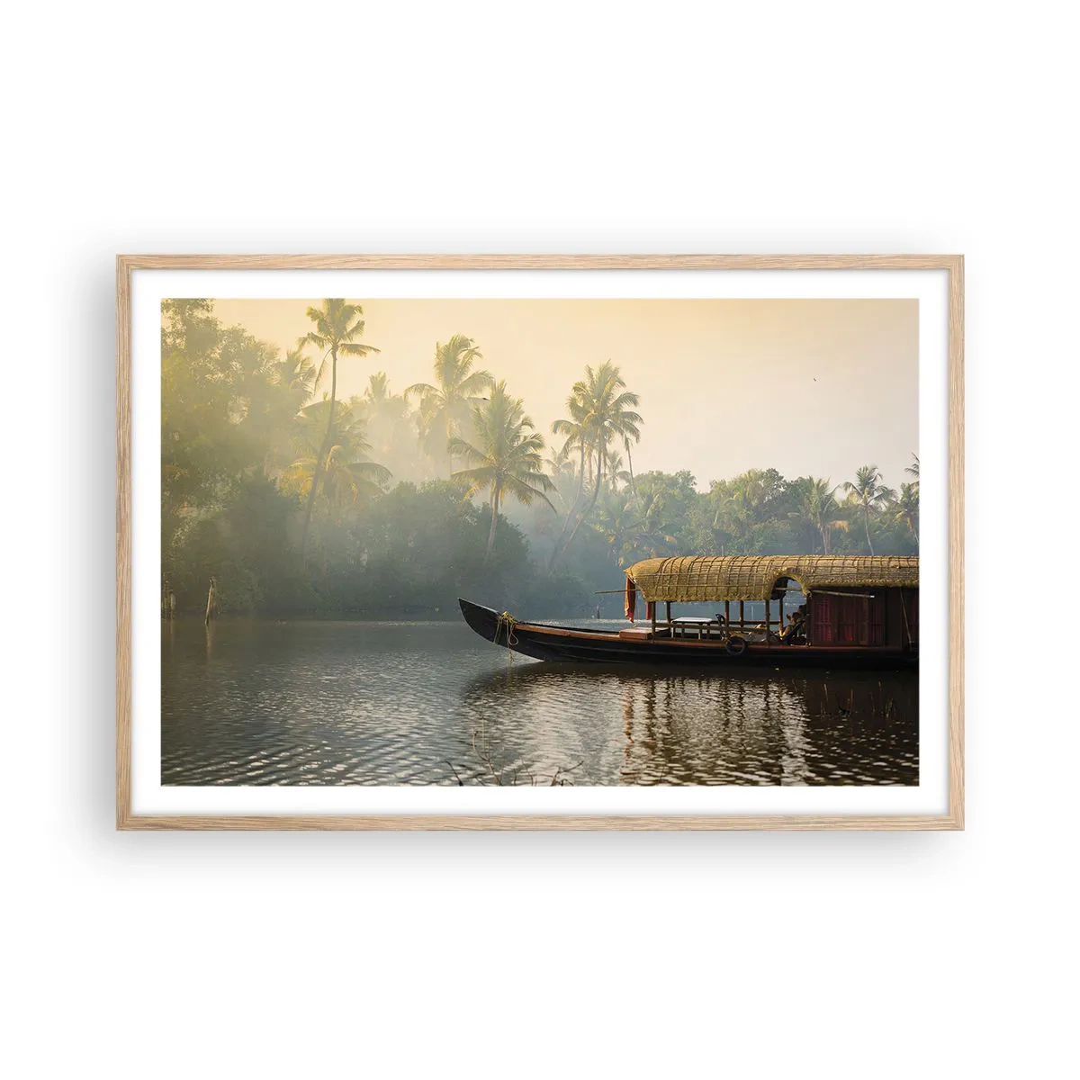 Poster in cornice rovere chiaro - Casa sul fiume - 91x61 cm