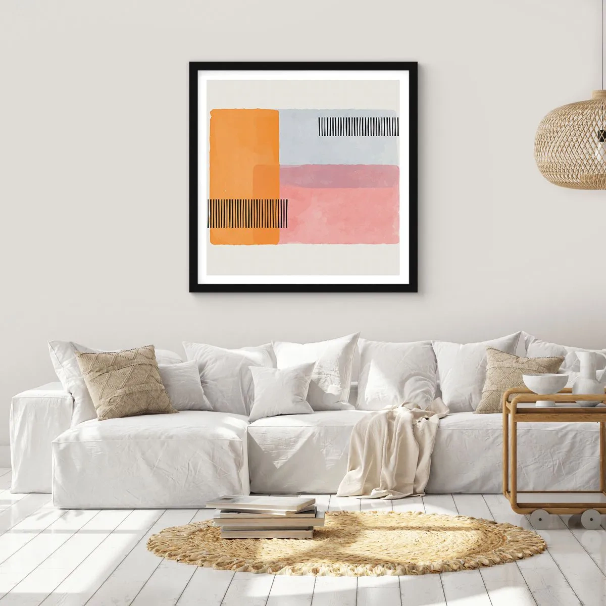 Poster in cornice nera - Da un angolo all'altro - 30x30 cm