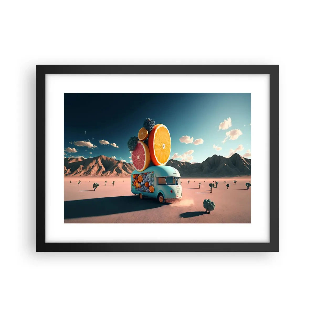 Poster in cornice nera - Il sapore delle vacanze - 40x30 cm
