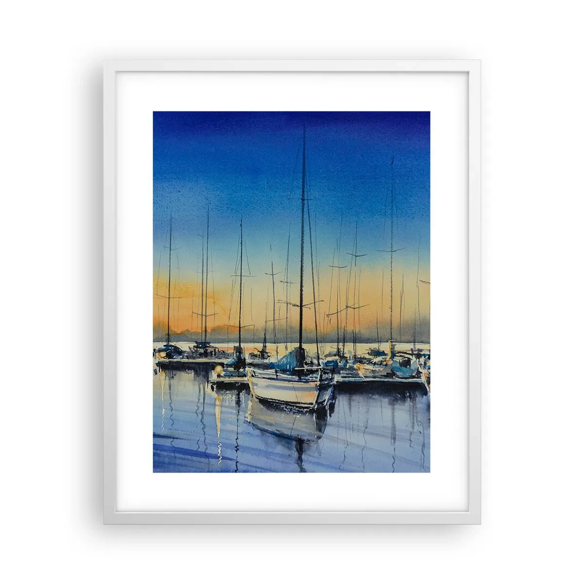 Poster in cornice bianca - La fine di una buona giornata - 40x50 cm