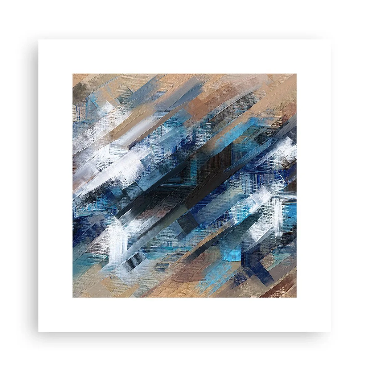 Poster - Sulla diagonale blu - 30x30 cm