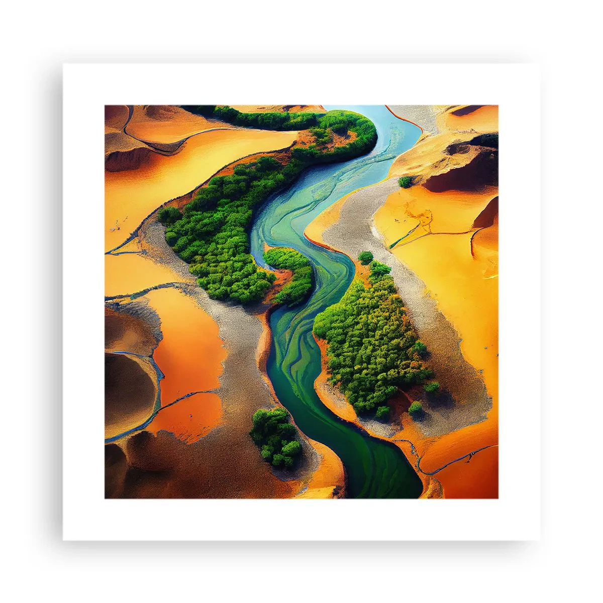 Poster - Il fiume della vita - 40x40 cm