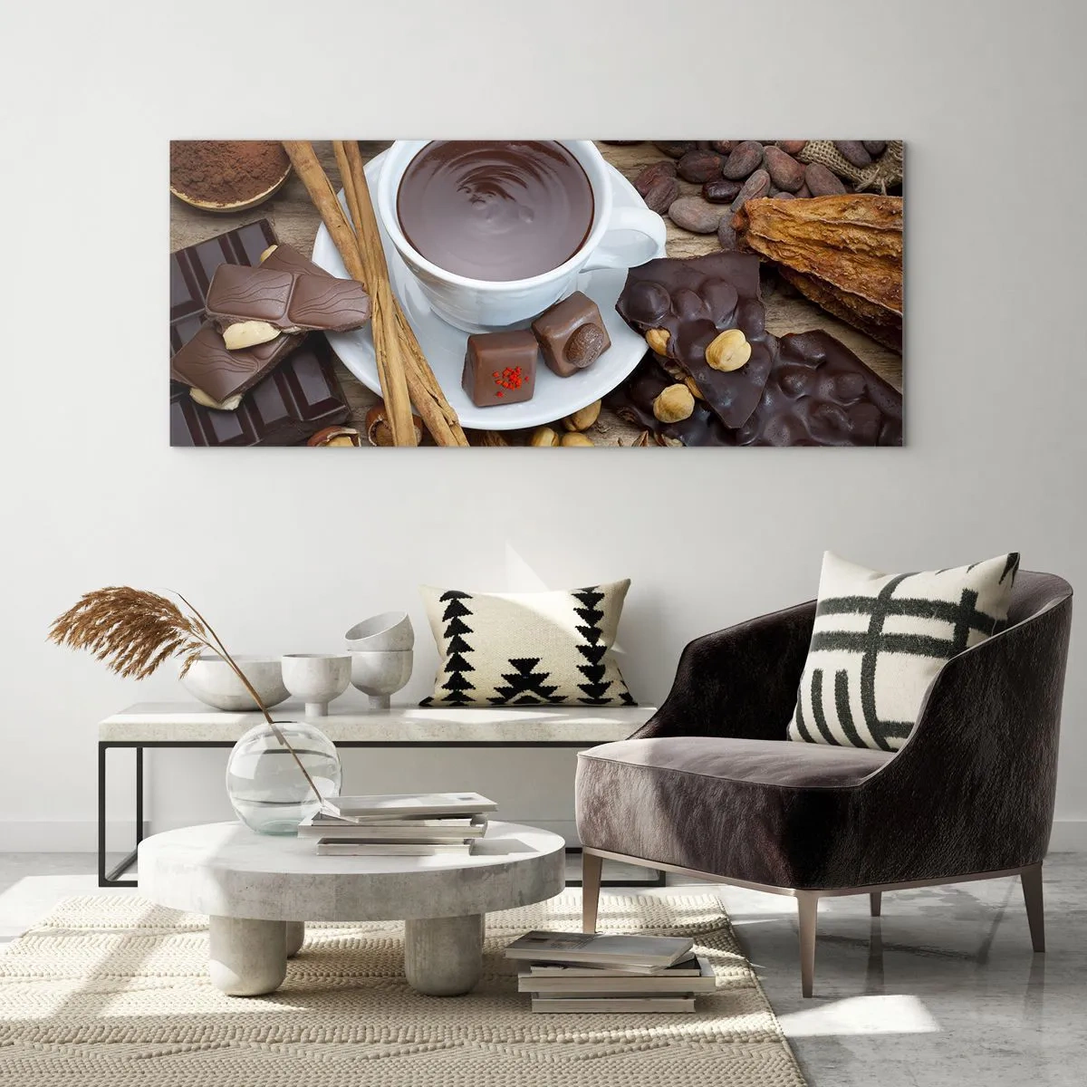Quadro su vetro - Dalla fantastica fabbrica di cioccolato - 100x40 cm