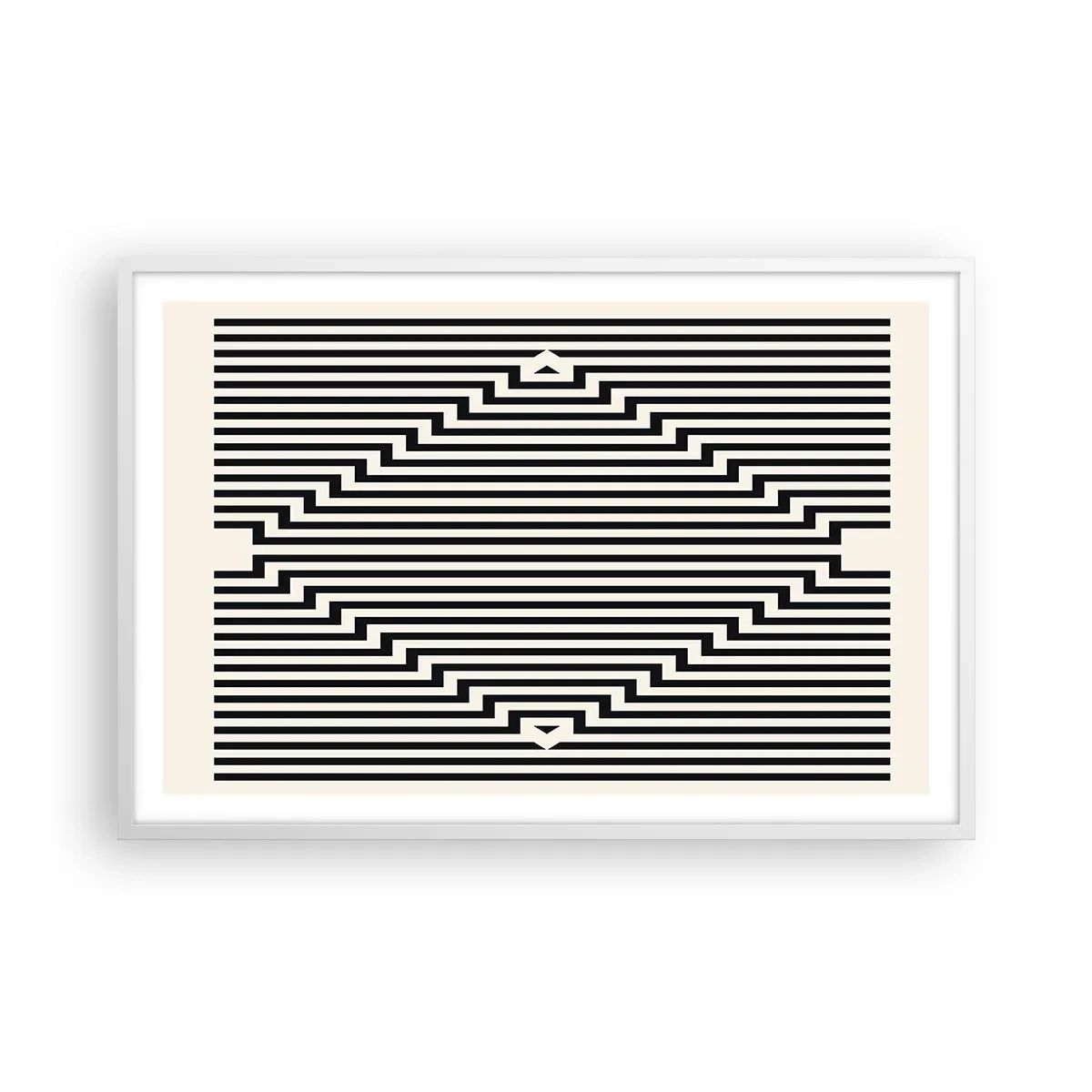 Poster in cornice bianca - Illusione geometrica - 91x61 cm