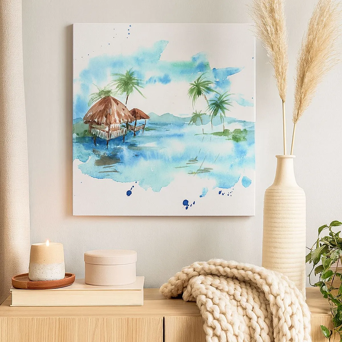 Quadro su tela - Stampe su Tela - Da qualche parte nel Pacifico - 30x30 cm