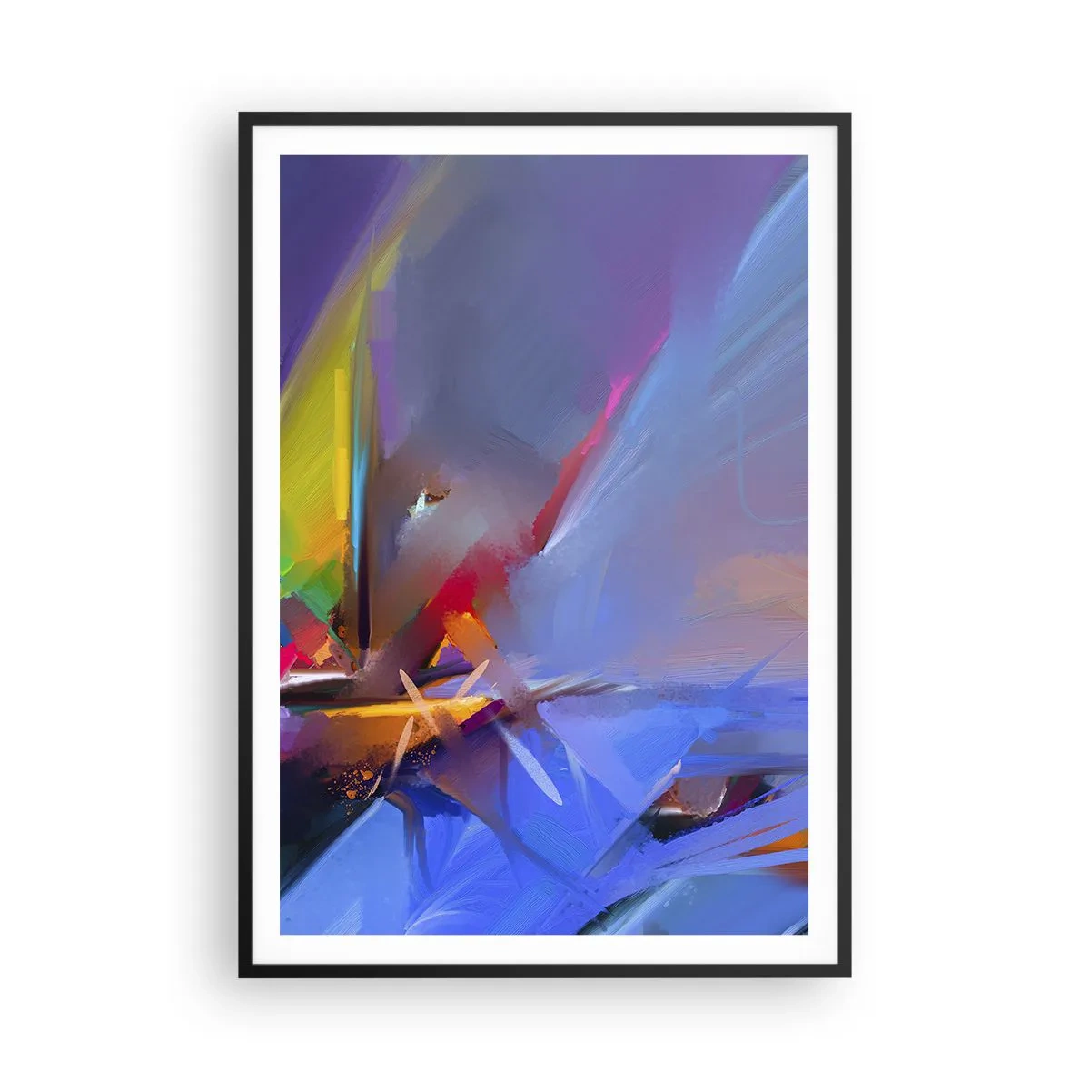 Poster in cornice nera - Eliche come un uccello - 70x100 cm