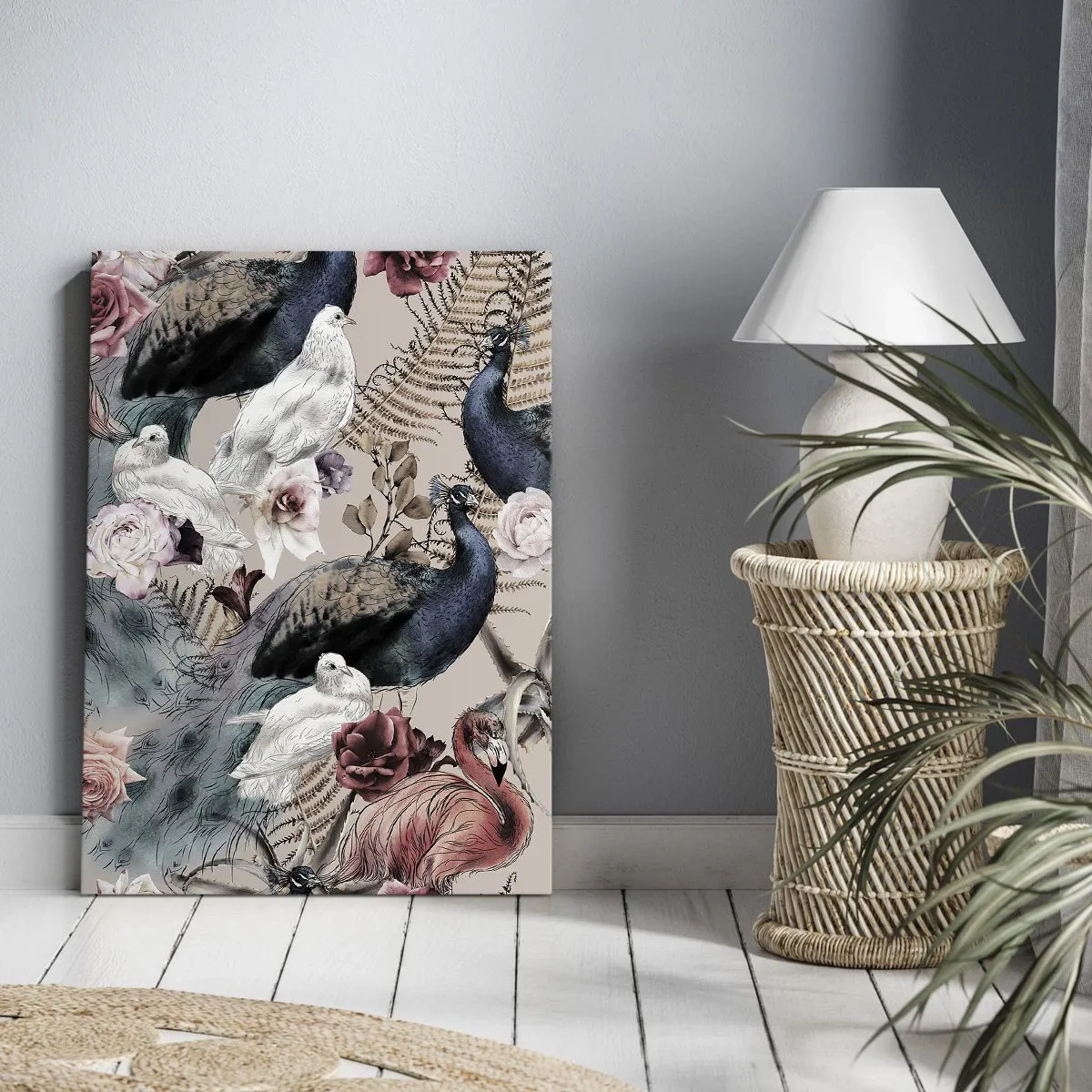 Quadro su tela - Stampe su Tela - Nel giardino del palazzo - 55x100 cm