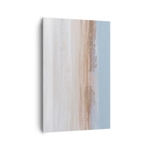 Quadro su tela - Stampe su Tela - Un paesaggio delicato nei toni pastello del blu e del beige - 80x120cm - Paesaggio incerto - Decorazione murale moderna per soggiorno e camera da letto ARTTOR