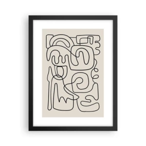 Poster in cornice nera - Segui il percorso - 30x40 cm