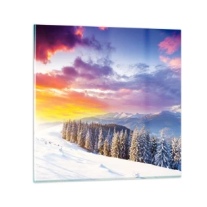 Quadro su vetro - Una bianca giornata - 60x60 cm