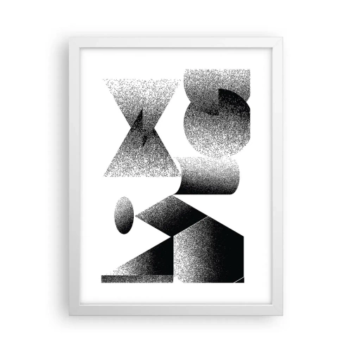 Poster in cornice bianca - Angoli e ovali - 30x40 cm