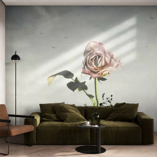 Fotomurali Autoadesivo Deluxe Sticker - Il benvenuto alla primavera - Rosa, Fiore, Pezzo - 200x140 cm