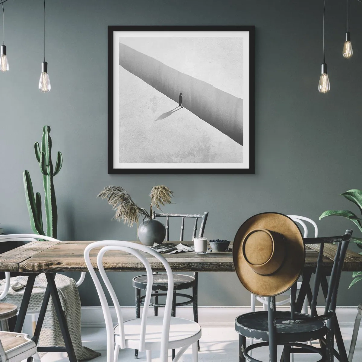 Poster in cornice nera - Un obiettivo chiaro - 50x50 cm