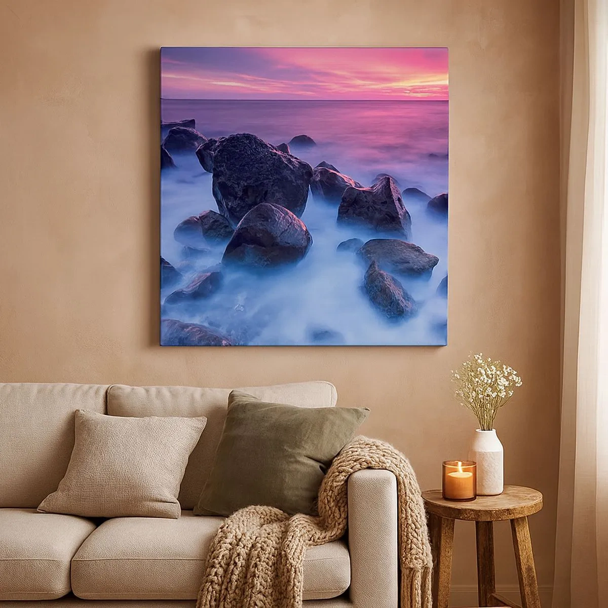 Quadro su tela - Stampe su Tela - Nascita nella luce e nella nebbia - 30x30 cm