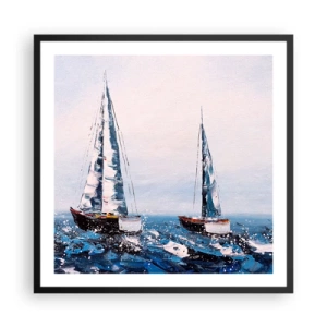 Poster in cornice nera - Fratellanza nel vento - 60x60 cm