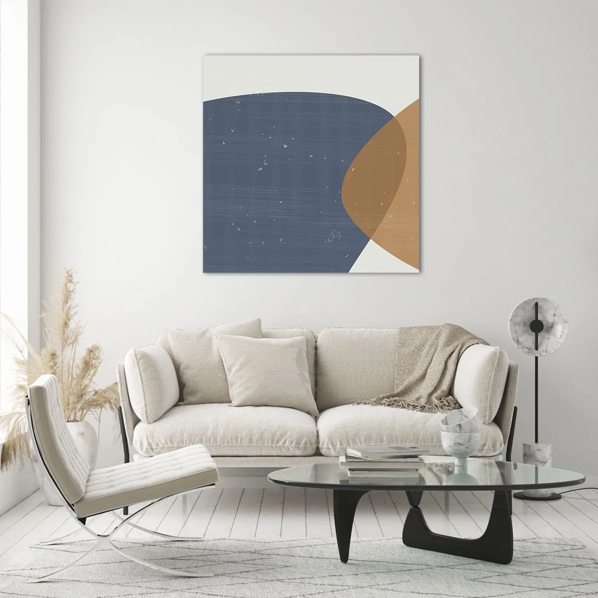 Quadro su vetro - Ovali e influenze - 40x40 cm