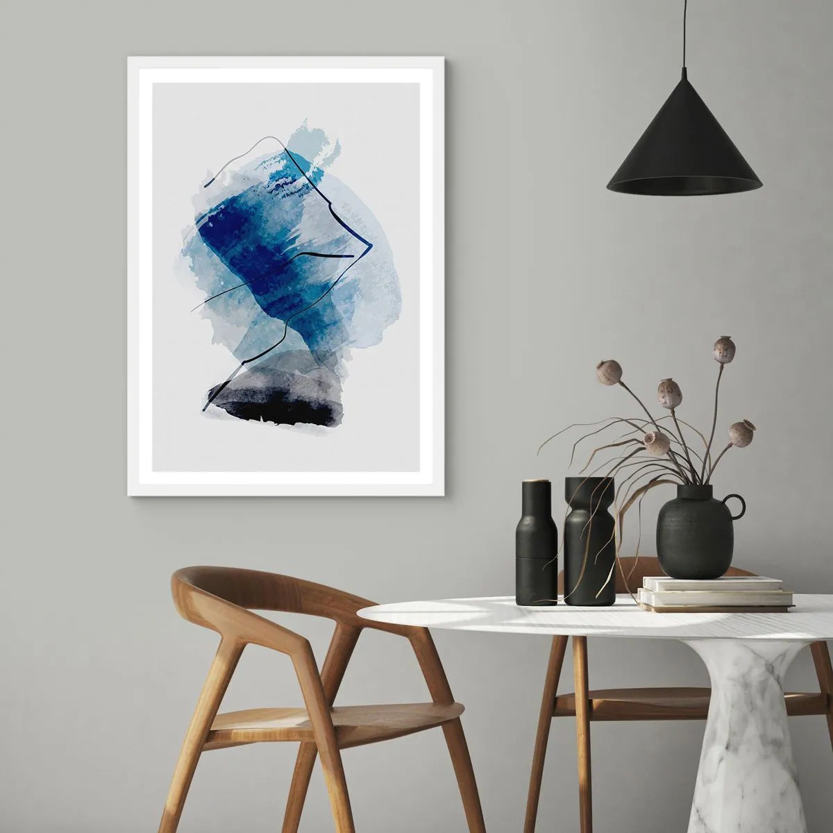 Poster in cornice bianca - Monte di ghiaccio - 50x70 cm