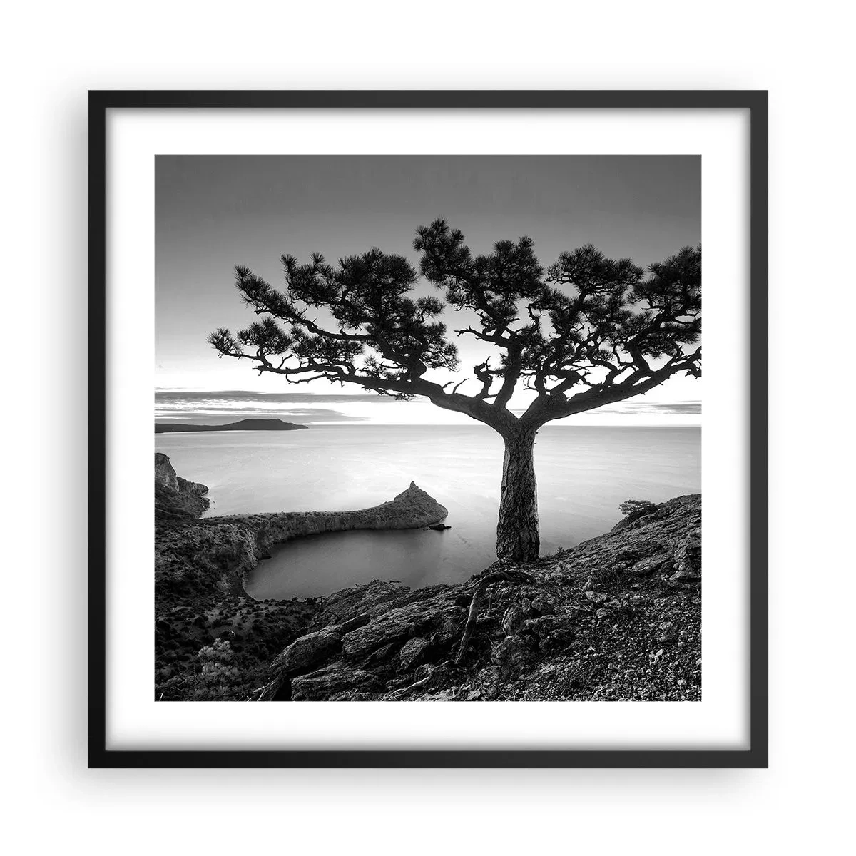 Poster in cornice nera - Pace fino all'orizzonte - 50x50 cm