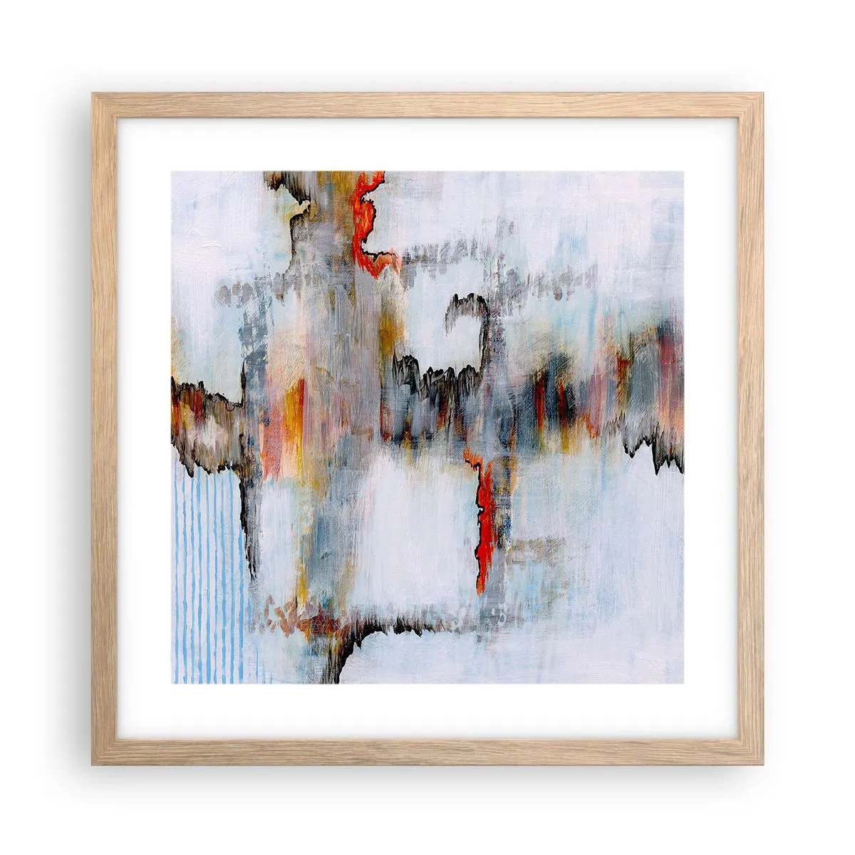 Poster in cornice rovere chiaro - Scritto sull'acqua - 40x40 cm