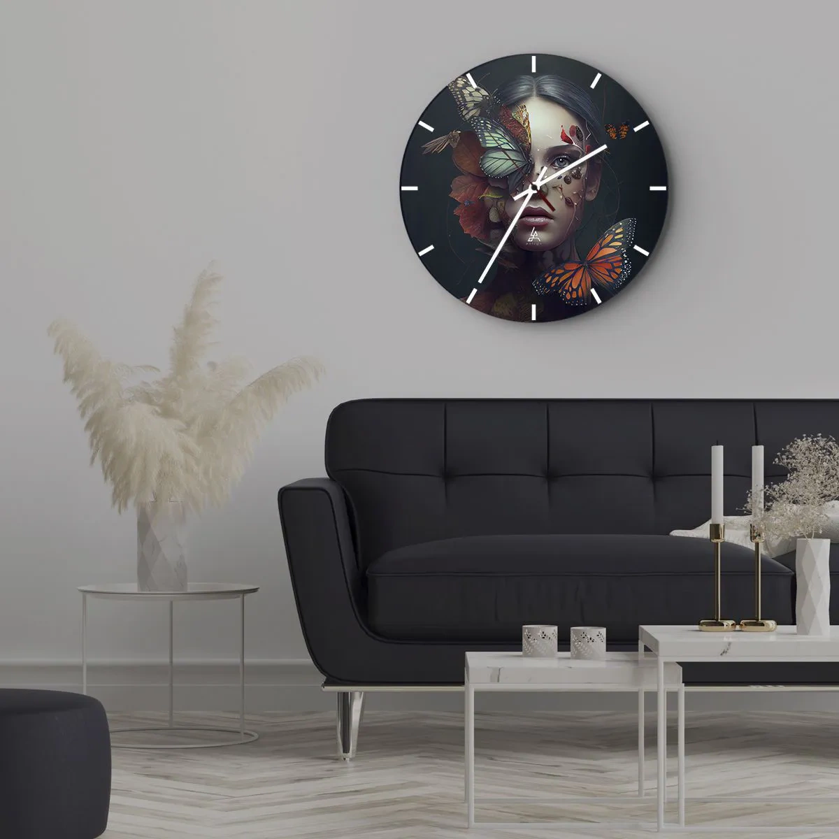 Orologio da parete - Orologio in Vetro - Metamorfosi fantastica - 40x40 cm