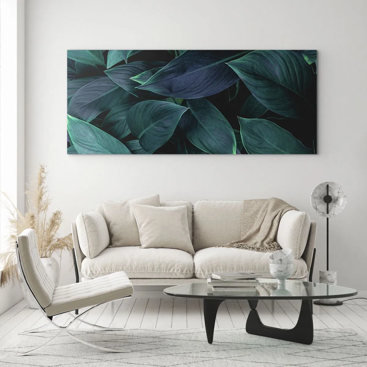 Quadro su vetro - Il verde puro - 100x40 cm