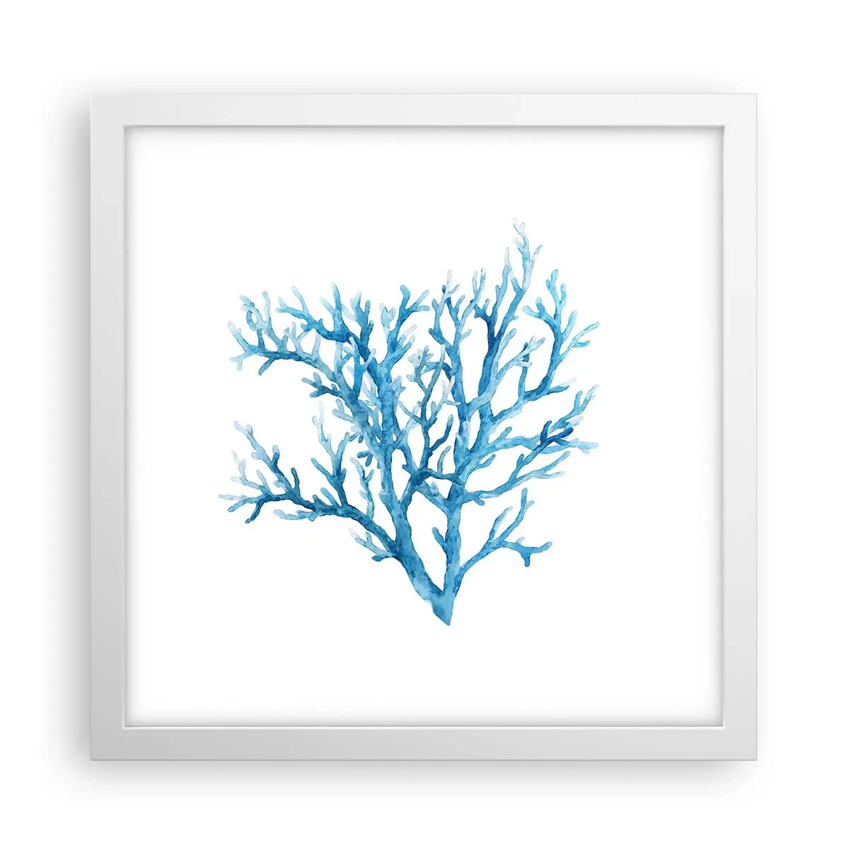 Poster in cornice bianca - Filigrana marina - 30x30 cm