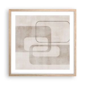 Poster in cornice rovere chiaro - Giunti geometrici - 50x50 cm
