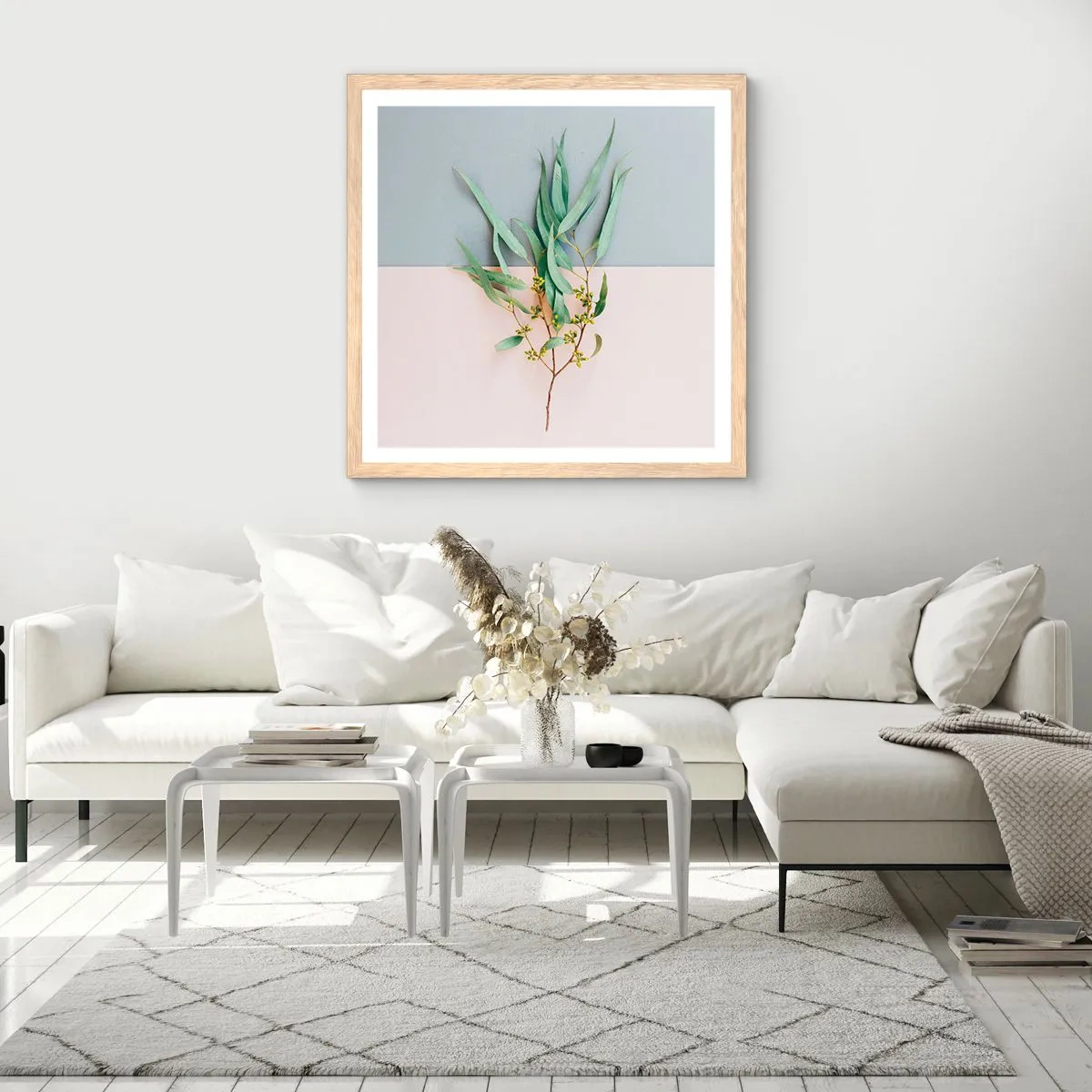 Poster in cornice rovere chiaro - Delicatezza pastello - 50x50 cm