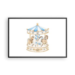 Poster in cornice nera - Dolce infanzia - 91x61 cm