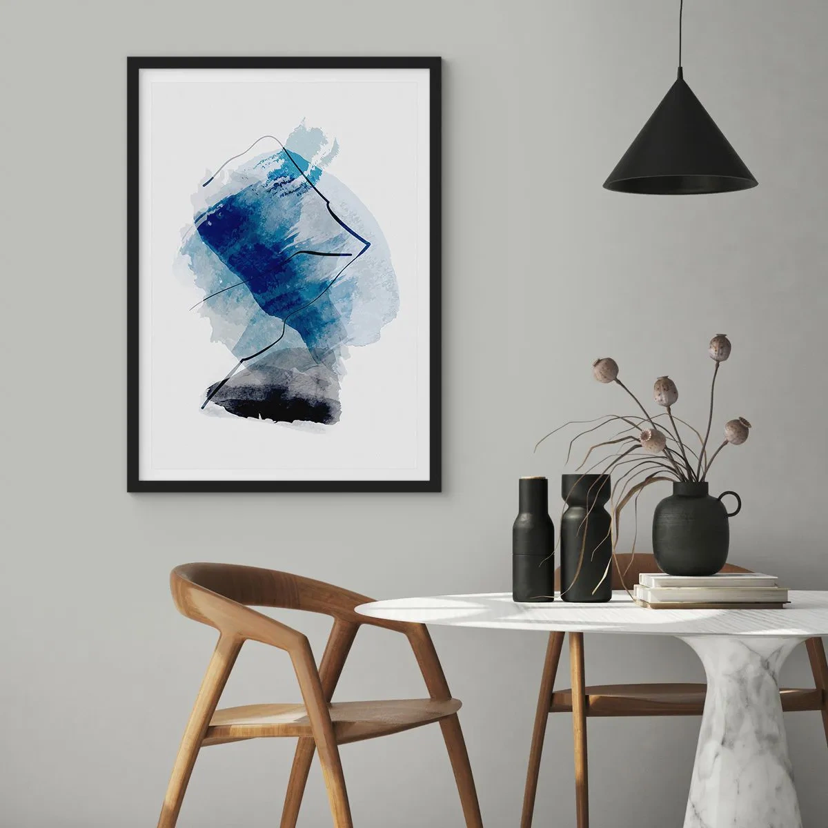 Poster in cornice nera - Monte di ghiaccio - 61x91 cm