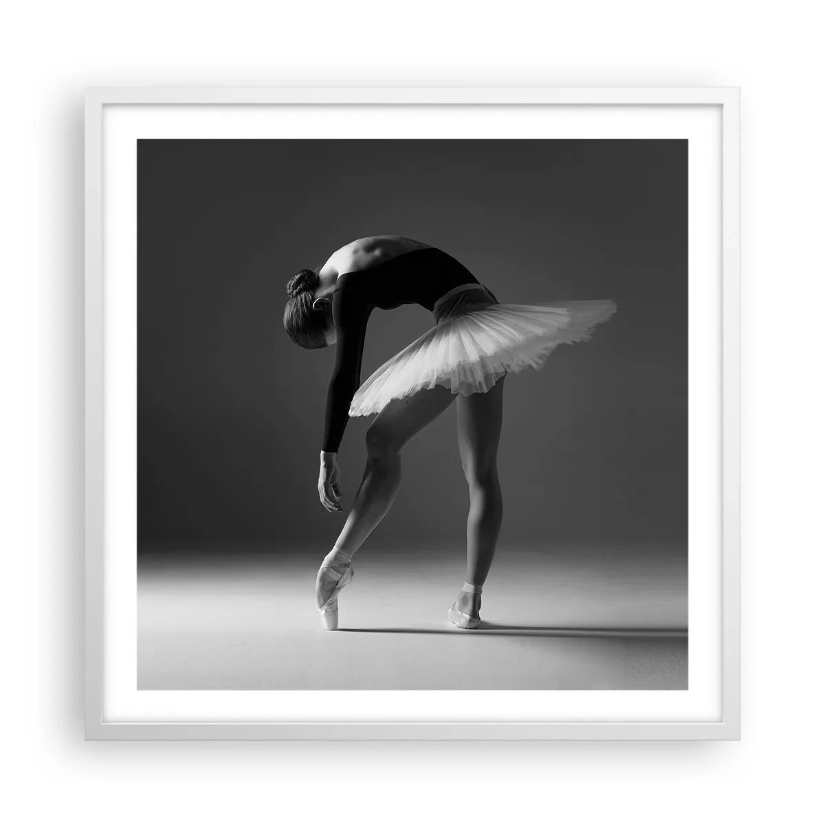 Poster in cornice bianca - Bella ballerina - 60x60 cm
