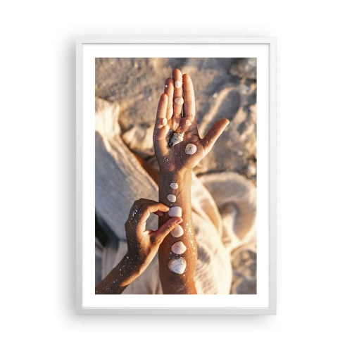 Poster in cornice bianca - La bellezza a portata di mano - 50x70 cm