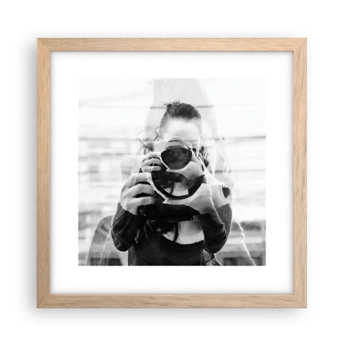 Poster in cornice rovere chiaro - Il creatore e il materiale - 30x30 cm