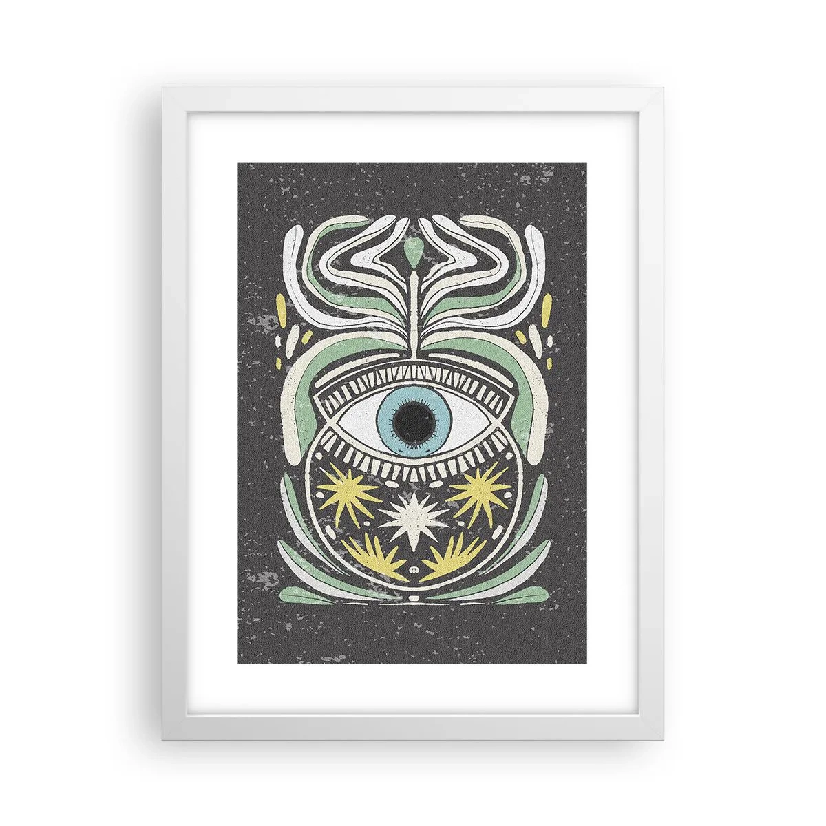 Poster in cornice bianca - Rituali tribali - 30x40 cm