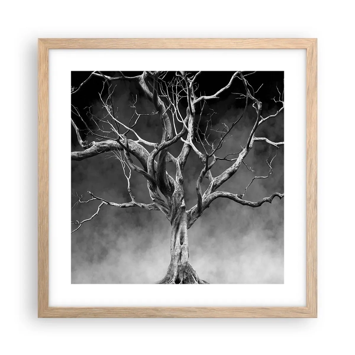 Poster in cornice rovere chiaro - Primordiale e sacro - 40x40 cm
