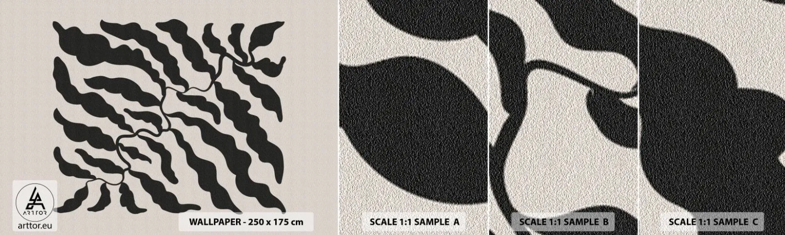 Campione di Fotomurale Adesivo Deluxe Sticker - La natura del quadrato - Boho, Impianti, Pezzo - 100x30 cm